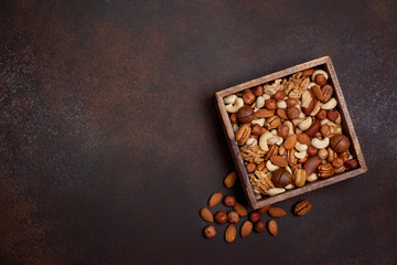 mix of different nuts