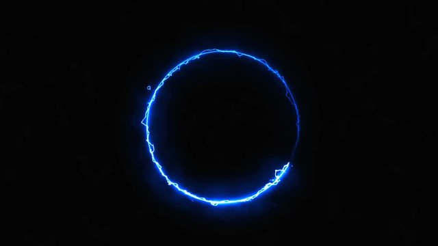Neon circle. Abstraction. Light background