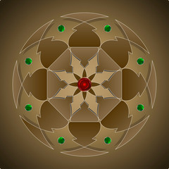 Decorative plate with abstract pattern