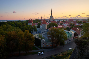 Obraz premium The Aerial View of Tallinn Old Town, Estonia