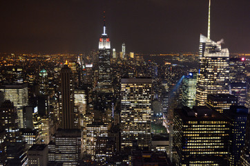 Obraz premium Manhattan bei Nacht