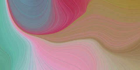 smooth swirl waves background design with rosy brown, cadet blue and silver color