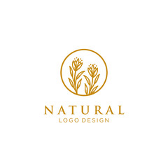 beautiful feminine brand design vector. floral/botanical icon with hand draw flower concept. beauty industry, cosmetics, salon, boutique, business symbol icon