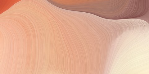 Obraz premium modern soft swirl waves background design with burly wood, pastel brown and blanched almond color