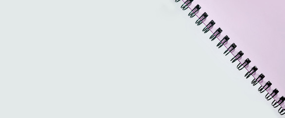 Blank notebook background space for advertising text.