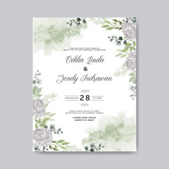 beautiful and elegant floral wedding invitation