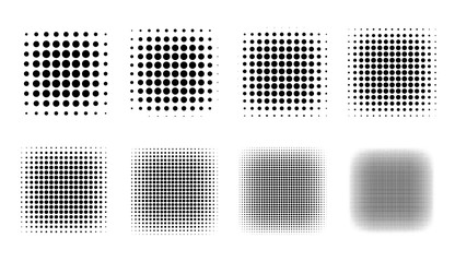 Halftone Set Placed on a white background Can expand, vector.