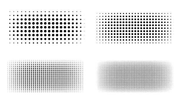 Halftone Set Placed on a white background Can expand, vector.