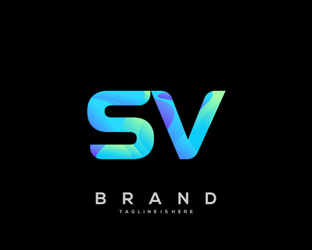 Premium Vector | Sv logo design