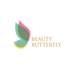 beauty butterfly logo. vector design for beauty industry, cosmetics, salon, boutique, etc. © addymawy