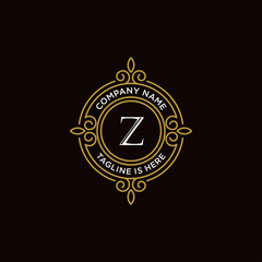 luxury monogram letter Z logotype. premium brand icon. elegant alphabet/initial frame design vector. can be used for beauty industry, cosmetics, salon, boutique, spa, company, corporate, etc.