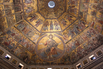Fototapeta na wymiar Florence. Mosaic of the Baptistery of Saint John