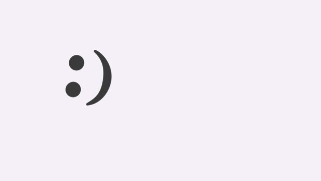 drawing animation emoji of smile writing hello