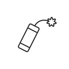 Bomb icon in flat style. Dynamite vector illustration on white isolated background. C4 tnt business concept.