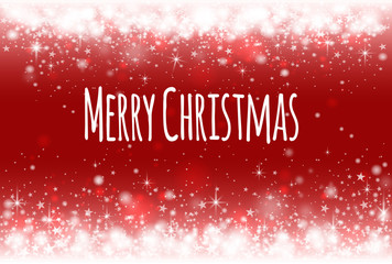 Bannière ou carte de noël - Merry Christmas flocons de neige