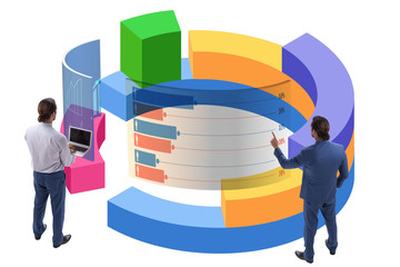Trader working in technical visualization environment