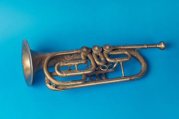 Old golden trumpet