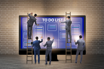Concept of to do list with businessman