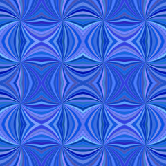 Blue abstract psychedelic seamless striped spiral pattern background design - vector graphic with swirling rays