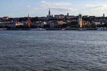 Fototapeta premium View of the Danube River in the capital of Hungary, Buda Pest