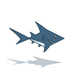 Shark logo design. Illustration of a logo design of a white shark on a white background