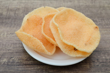 Fresh Krupuk (Prawn Crackers) plate