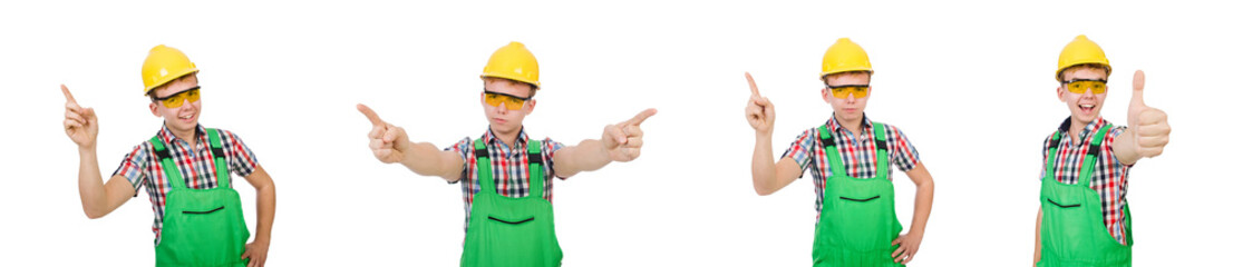 Industrial worker isolated on the white background