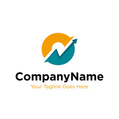 letter O trade marketing logo design vector. initial O and chart diagram graphic concept. company, corporate, business, finance symbol icon