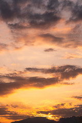 Obraz premium red sunset and clouds