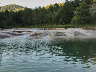 The Asabón river in the province of Huesca. Aragon. Spain