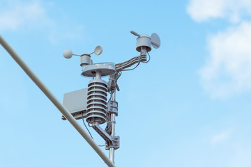 Weather station automatic measurement of weather parameters - temperature, humidity, wind,...