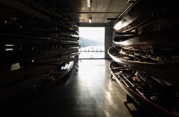 Rowing boathouse overlooking the Amstel