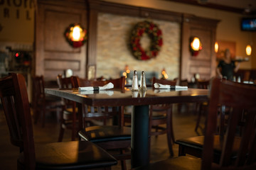 salt and pepper shaker are waiting at your empty table