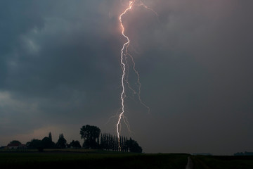 Lightning in the late evening.