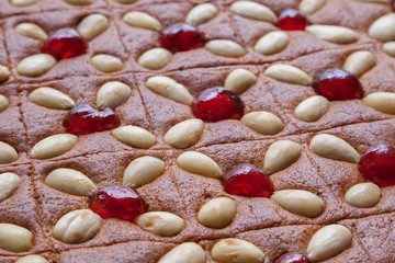 Lebkuchen auf Backblech