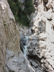 The Bellós river in the Añisclo Canyon. National Park of Ordesa and Monte Perdido in the Pyrenees of the province of Huesca. Aragon. Spain