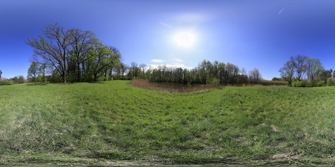 Obraz premium Spring landscape HDRI Panorama