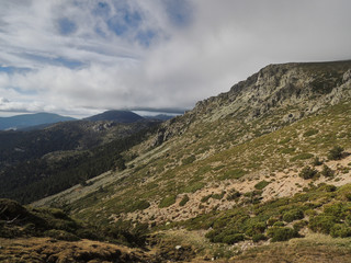 Collado del Piornal in the Sierra de Guadarrama National Park. Madrid's community. Spain
