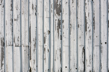 White Paint Chipping on Barn Wall
