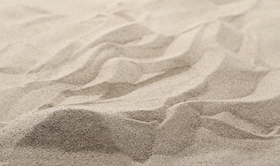 Dry desert sand dune background and texture, side view