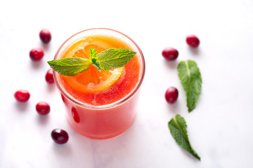 Fresh Homemade Cranberry Orange Juice