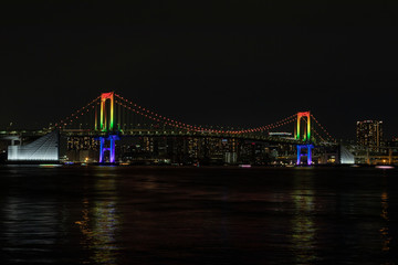 Fireworks at Odaiba Rainbow Bridge