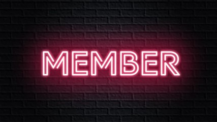 red neon video animation member