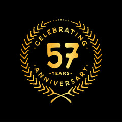 57 years design template. 57th vector and illustration.
