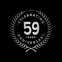 59 years design template. 59th vector and illustration.