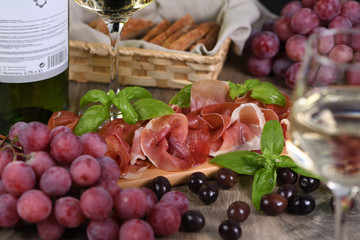   Appetizer sun-dried ham - jamon