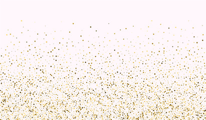 Pink Sequin Happy Banner. Christmas Dust Backdrop. Art Card. Yellow Dust Festive Texture. Splash Golden Illustration.