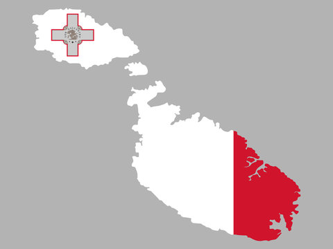 Malta Map Flag Vector illustration Eps 10
