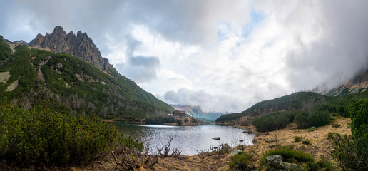 Fototapeta na wymiar Zelené pleso lake in High Tatras mountains