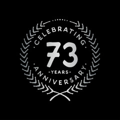 Fototapeta premium 73 years design template. 73rd vector and illustration.